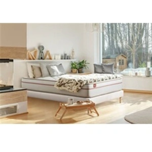 Non communiqué Ensemble sommier matelas LE PAISIBLE 140x200cm Mémoire de forme BioVisco - Ep. 24cm + sommier Blanc pas cher