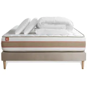 Marmottes & Co Pack matelas sommier kit 160x200 oreiller couette