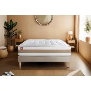 Ensemble sommier matelas LE TENDRE 160x200cm Ressorts ensachés + Mémoi... pas cher