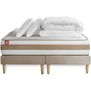 Comparateur de prix : Marmottes & Co Pack Prêt A Dormir Matelas Le Tendre 180x200 Ressorts Ensaches + Memoire De Forme + Double Sommiers Beige
