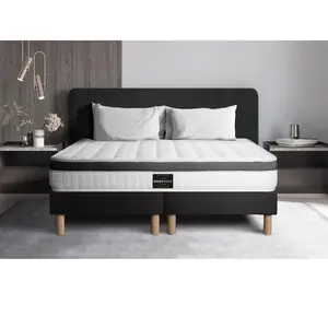 Comparateur de prix : PRESTIGE LITERIE Ensemble sommier matelas 200x200 Supérieur Mémoire de forme - 21 cm - Ferme - double sommiers Noir