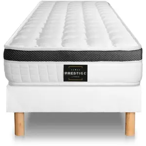 Comparateur de prix : Prestige literie Ensemble matelas sommier Supérieur Mémoire de forme - 140x190 cm - Ferme