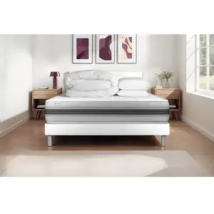 VITALIT Pack prêt à dormir VITALMEMO BACK 180 x 200 cm sommier Kit blanc pas cher
