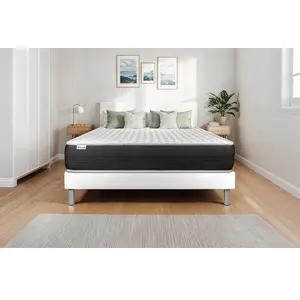 VITALIT Ensemble Vitalspring 180 X 200 Cm Sommier Kit Blanc pas cher