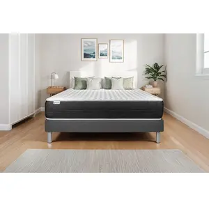 VITALIT Ensemble Vitalspring 140 X 190 Cm Sommier Kit Gris pas cher