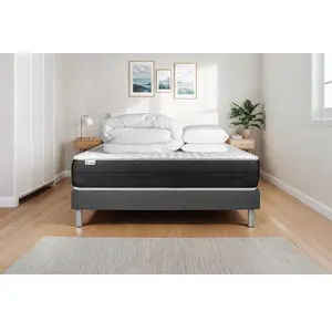 VITALIT Pack Prêt A Dormir Vitalspring 140 X 200 Cm Sommier Kit Gris pas cher