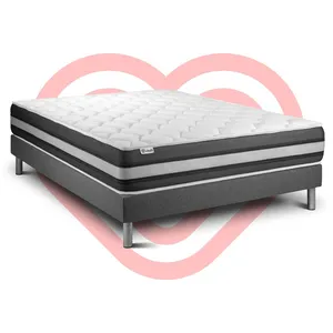 VITALIT Ensemble Vitalspring Zen 200 X 200 Cm Sommier Kit Gris pas cher
