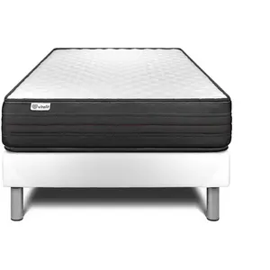 VITALIT Ensemble Vitalpower 90 X 200 Cm Sommier Kit Blanc pas cher
