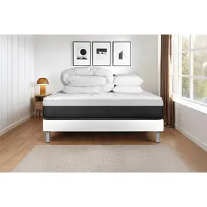 VITALIT Pack Prêt A Dormir Vital Form 160 X 200 Cm Sommier Kit Blanc pas cher