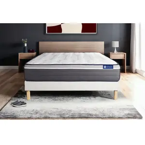 Comparateur de prix : ACTISOM Ensemble sommier matelas 140x190 Actilatex plus Latex et mémoi...