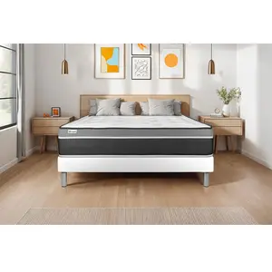 VITALIT Ensemble Vital Care 140 X 190 Cm Sommier Kit Blanc pas cher