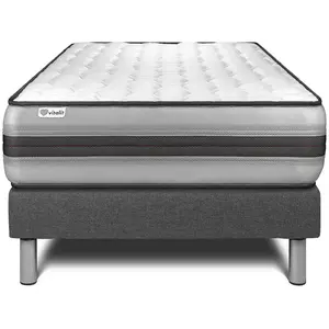 VITALIT Ensemble Vitalpower Recover 90 X 190 Cm Sommier Kit Gris pas cher