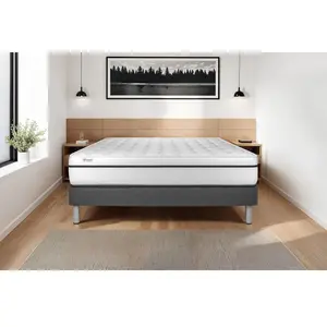 Comparateur de prix : VITALIT Ensemble Vital Spa 140 X 200 Cm Sommier Kit Gris