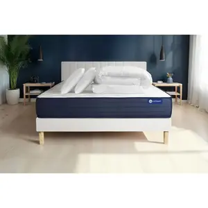 Actisom Actimemo Life Matelas + Sommier Kit Blanc - 140x200 cm pas cher