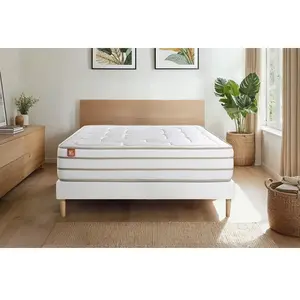 Non communiqué Ensemble Mémoire de forme de confort Equilibré avec sommier kit pas cher