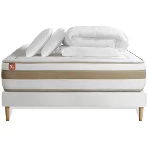 Comparateur de prix : Marmottes and Co Matelas + sommier 200x200 + couette + 2 oreillers Le Raffiné