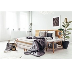 Non communiqué Ensemble sommier matelas LE RAFFINÉ 180x200cm Ressorts ensachés + Mémoire de forme BioVisco - Maxi épaisseur 26cm + double sommiers Blanc pas cher
