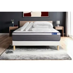 Comparateur de prix : Matelas + sommier 200x200 + couette + 2 oreillers ACTISOM - Actilatex plus