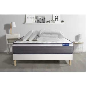 Comparateur de prix : Actisom Pack sommier kit matelas  Latex et mémoire de forme avec couette et oreillers