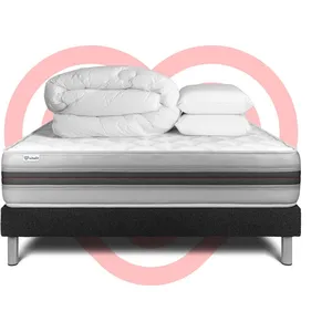 VITALIT Pack prêt à dormir VITALMEMO BACK 160 x 200 cm sommier Kit noir noir pas cher