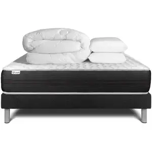 VITALIT Pack Prêt A Dormir Vitalspring 180 X 200 Cm Sommier Kit Noir