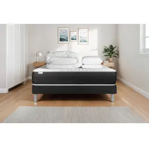 VITALIT Pack Prêt A Dormir Vitalspring 140 X 200 Cm Sommier Kit Noir pas cher