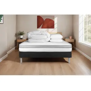 VITALIT Pack Prêt A Dormir Vital Relax 160 X 200 Cm Sommier Kit Noir pas cher