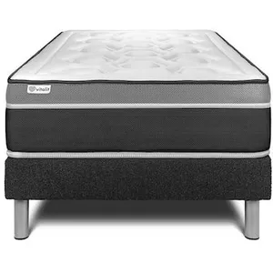 VITALIT Ensemble Vital Care 90 X 190 Cm Sommier Kit Noir pas cher