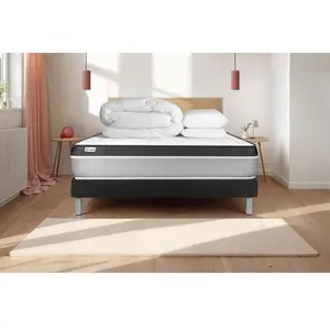 Comparateur de prix : VITALIT Pack Prêt A Dormir Vital Ergo 180 X 200 Cm Sommier Kit Noir