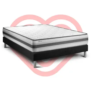 VITALIT Ensemble Vitalpower Recover 140 X 190 Cm Sommier Kit Noir pas cher