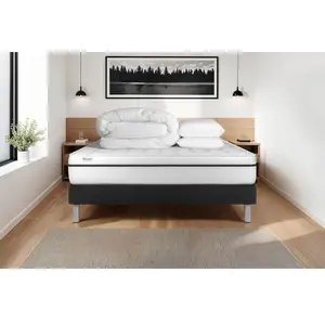 Comparateur de prix : VITALIT Pack Prêt A Dormir Vital Spa 140 X 190 Cm Sommier Kit Noir