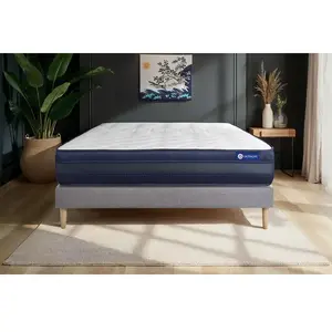 ACTISOM Ensemble sommier matelas 200x200 Actilatex tech - 24 cm - Très ferme - sommier kit gris pas cher