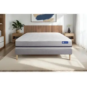 Non communiqué Ensemble matelas 140x190 ACTIFLEX SOFT 3zones de confort + sommier KIT gris pas cher