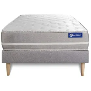 Comparateur de prix : Actisom Ensemble 80x190 Matelas Mémoire de forme Sommier kit Gris
