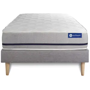 Comparateur de prix : Actisom Ensemble matelas ACTIMEMO SOFT 3 zones de confort sommier KIT gris