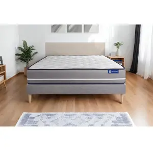 Comparateur de prix : ACTISOM Ensemble sommier matelas 200x200 Actimemo pur - 20 cm - Ferme - sommier kit gris