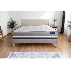 Comparateur de prix : Actisom Ensemble 120x200 Matelas Ressorts ensachés Sommier kit Gris