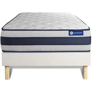 Actisom Ensemble 80x190 cm sommier kit blanc pas cher