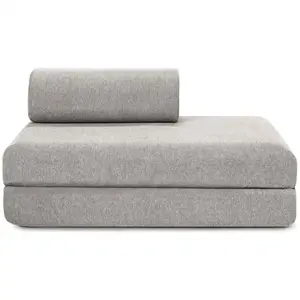 AUTRES Canapé droit convertible et modulable 2 places - tissu lisse - ... pas cher