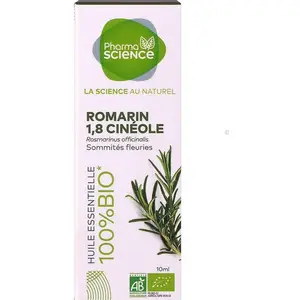 Pharmascience romarin 1,8 cinéole  huile essentielle 10ml pas cher