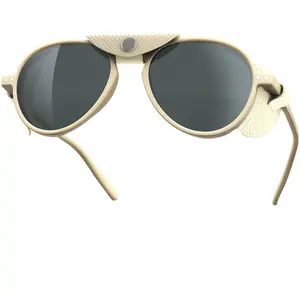 Izipizi - Lunettes de soleil - Glacier #I Sand Cat. 3  en Cuir - Beige pas cher