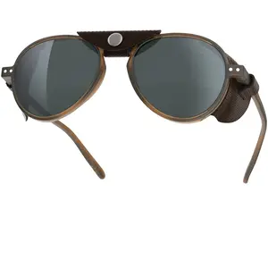 Izipizi - Lunettes de soleil - Glacier #I Hazel Cat. 3 en Cuir - Marron pas cher