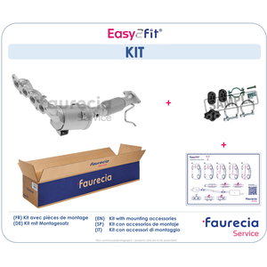 Catalyseur en coude FAURECIA, par ex. pour Ford, Volvo