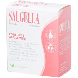 Comparateur de prix : Saugella Poligyn Lingette Intime Nettoyante - 10 unités