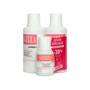 Saugella Poligyn soin lavant intime apaisant 2x500ml + 100ml offertVendu parparasanteonline