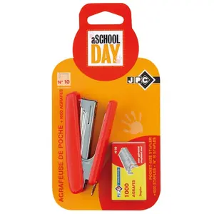 Wonday Agrafeuse de poche N°10 avec sa boite de 1000 Agrafes pas cher