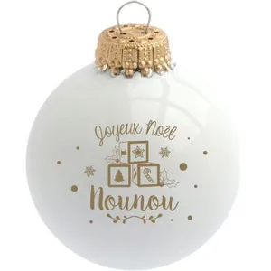 Baubels Boule de Noël Joyeux Noël Nounou pas cher