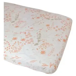 Kadolis Drap housse en coton bio Yukari Peach (50 x 83 cm)Vendu parberceau-magique