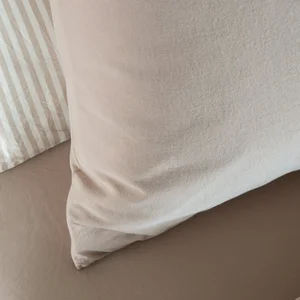 Comparateur de prix : Kadolis Taie d'oreiller satin de coton bio Lin (40 x 60 cm)