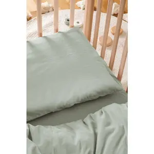 Comparateur de prix : Kadolis Taie d'oreiller satin de coton bio Tilleul (40 x 60 cm)